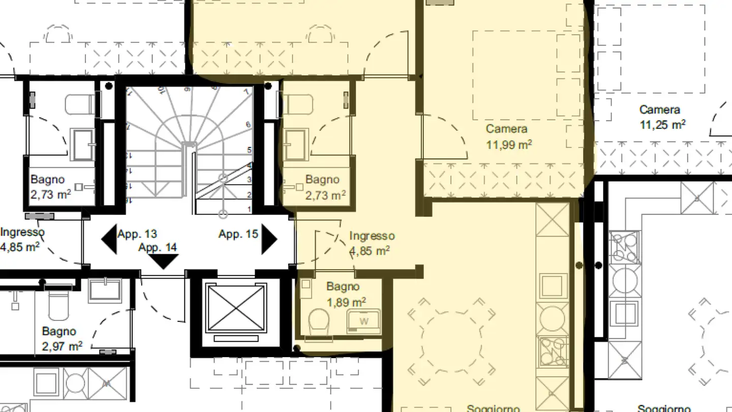 Appartement à louer - Via Sirana 30a, 6814 Lamone