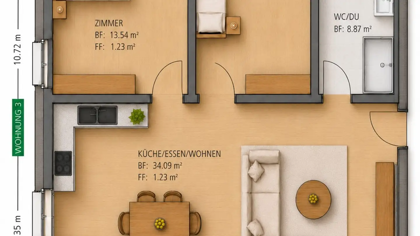 Appartamento in affitto - Dorfstrasse 37, 5078 Effingen - Foto 2