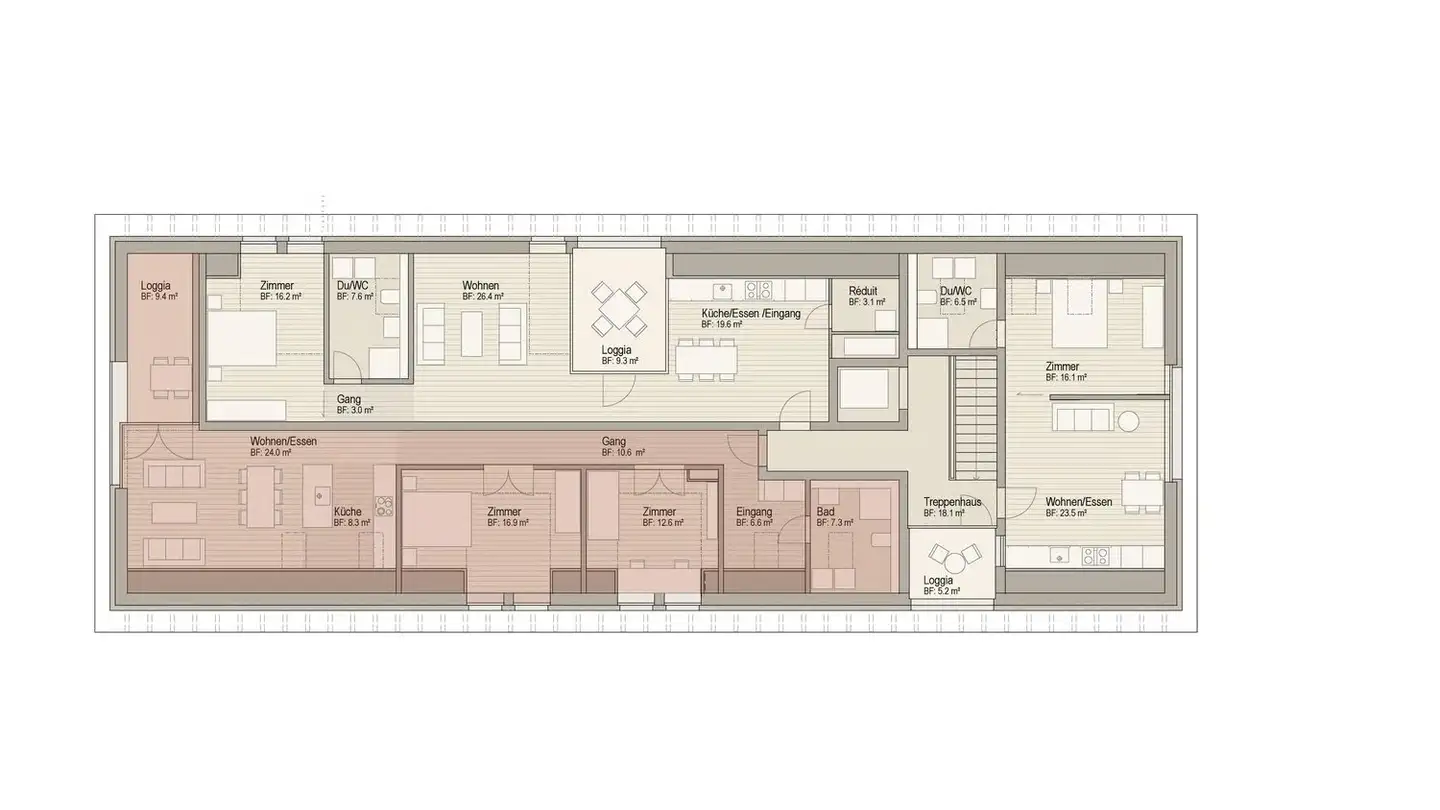 Dachgeschosswohnung mieten - Grossacherweg 1, 5444 Künten - Foto 2