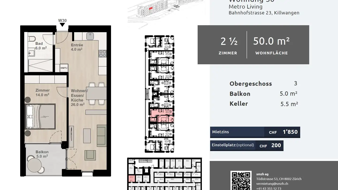 Appartamento in affitto - Bahnhofstrasse 23, 8956 Killwangen - Foto 2