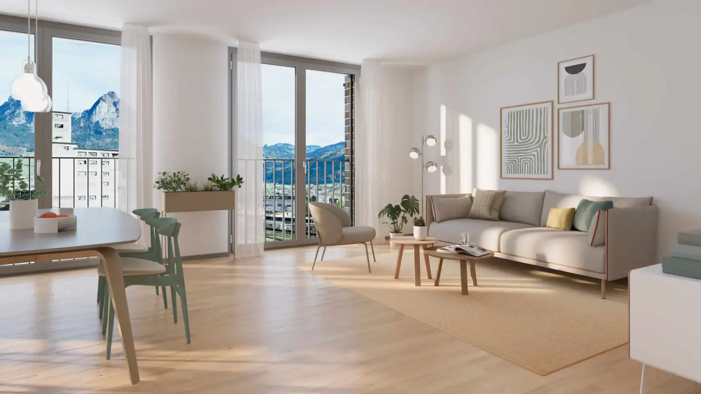 Wohnung mieten - Rosalia-Allee 1, 6440 Brunnen - Foto 2