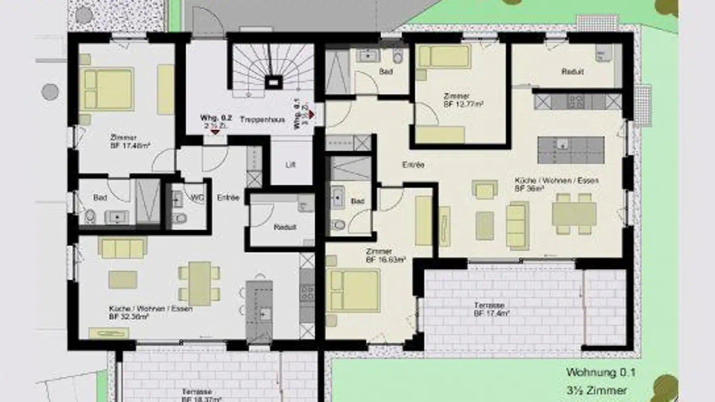 Wohnung mieten - Mitteldorfstrasse 14, 5704 Egliswil - Foto 2