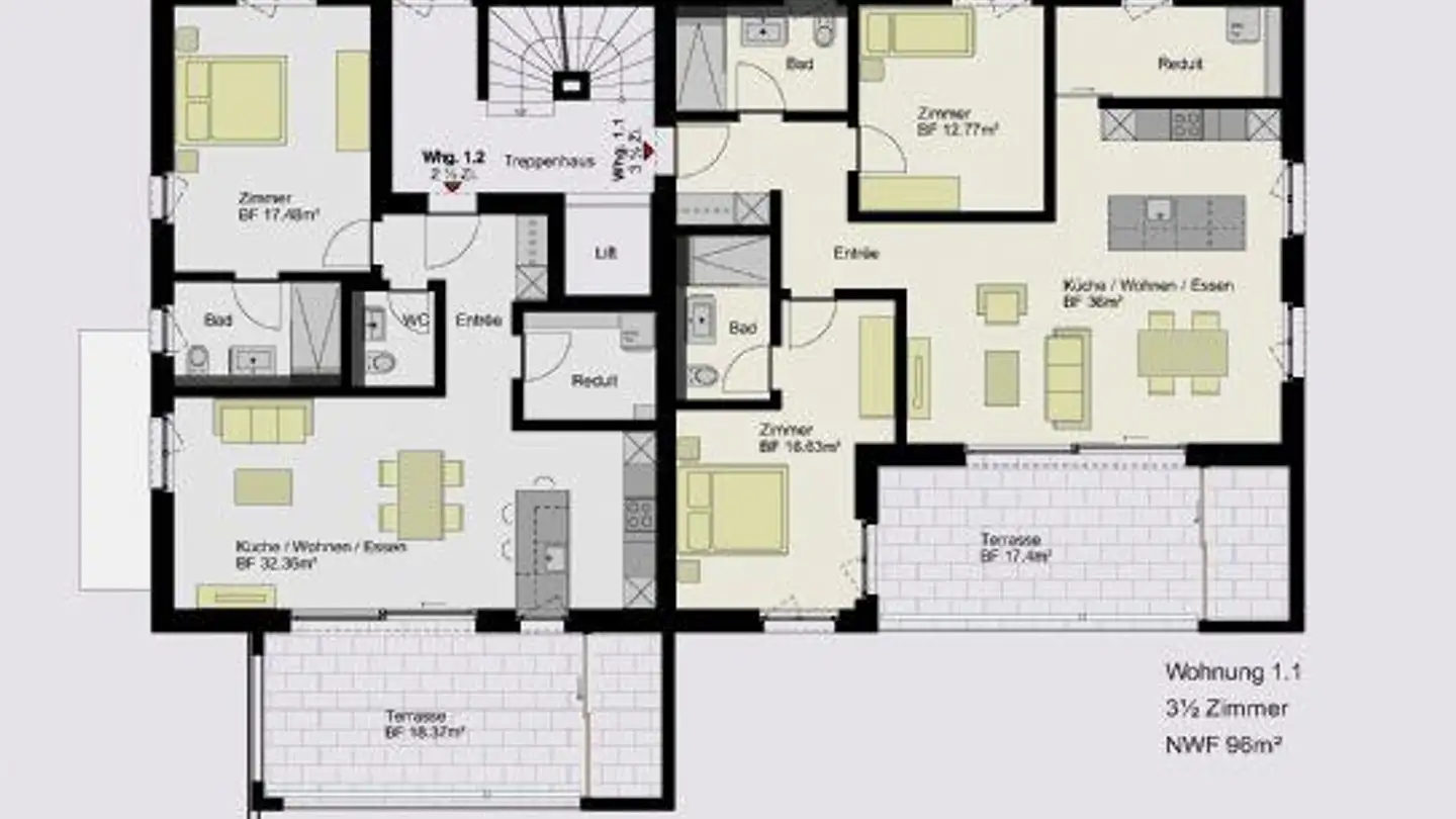 Wohnung mieten - Mitteldorfstrasse 14, 5704 Egliswil - Foto 3