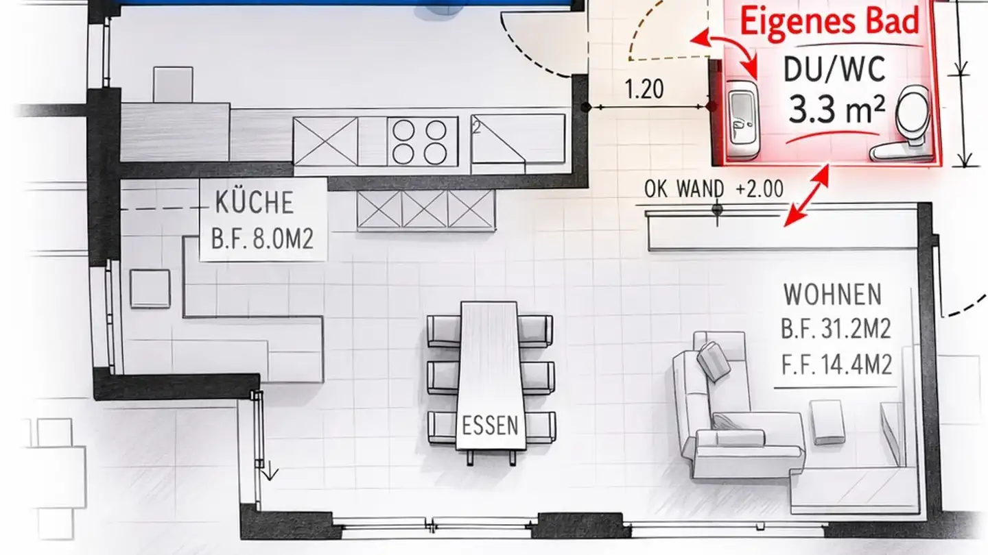 Single room for rent - 9475 Sevelen - Photo 4