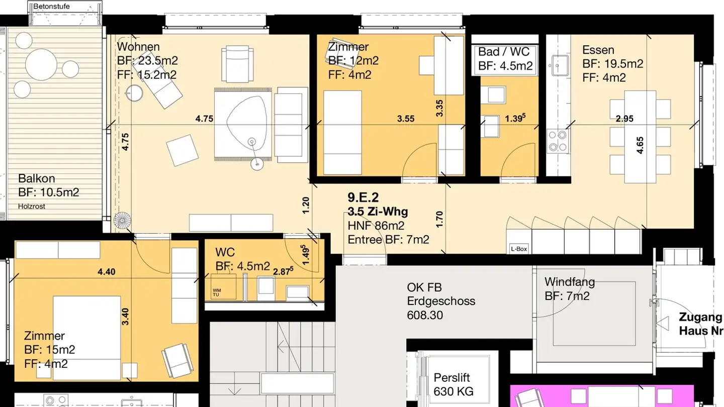 Appartamento in affitto - Törlenmatt 9, 8915 Hausen am Albis