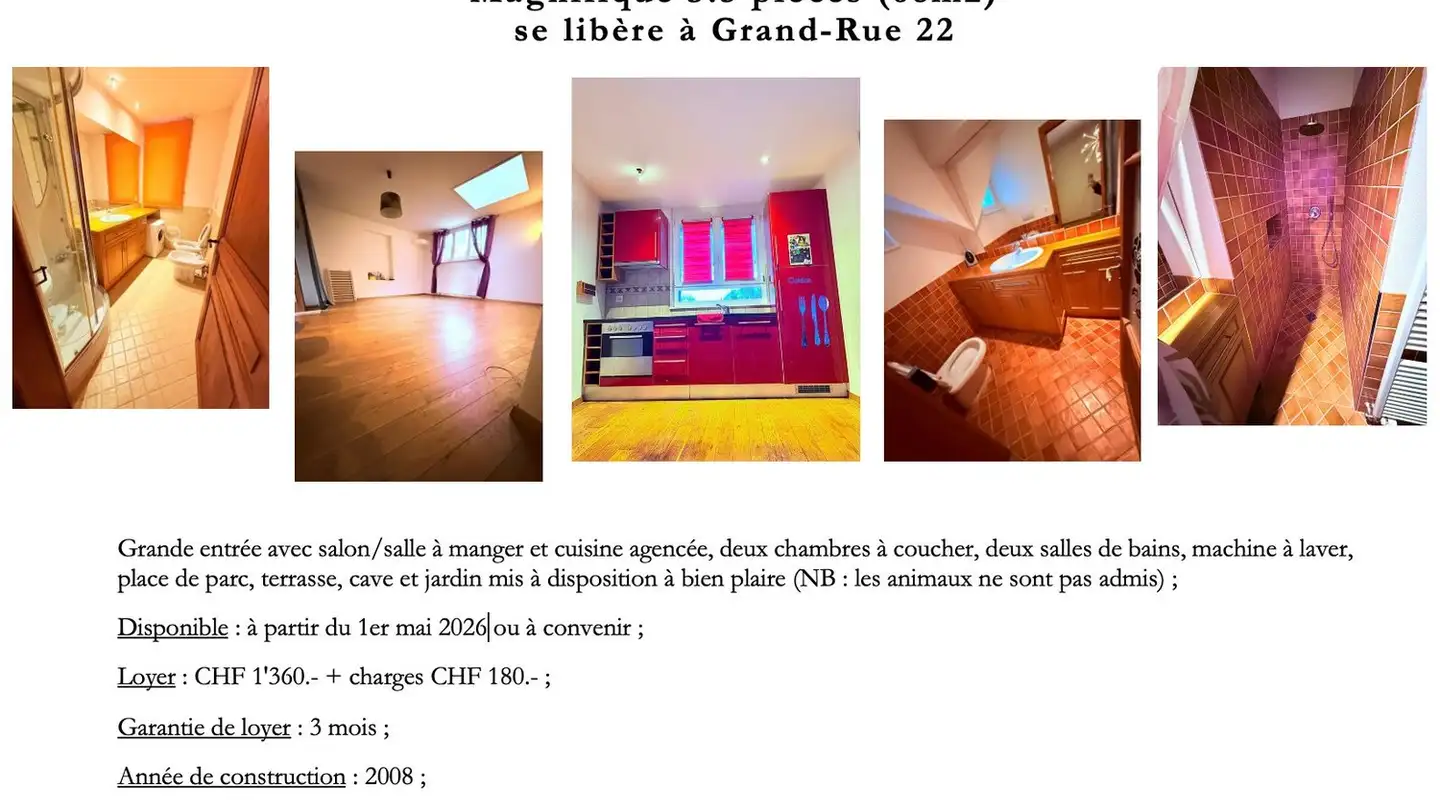 Wohnung mieten - Grand-Rue 22, 1338 Ballaigues