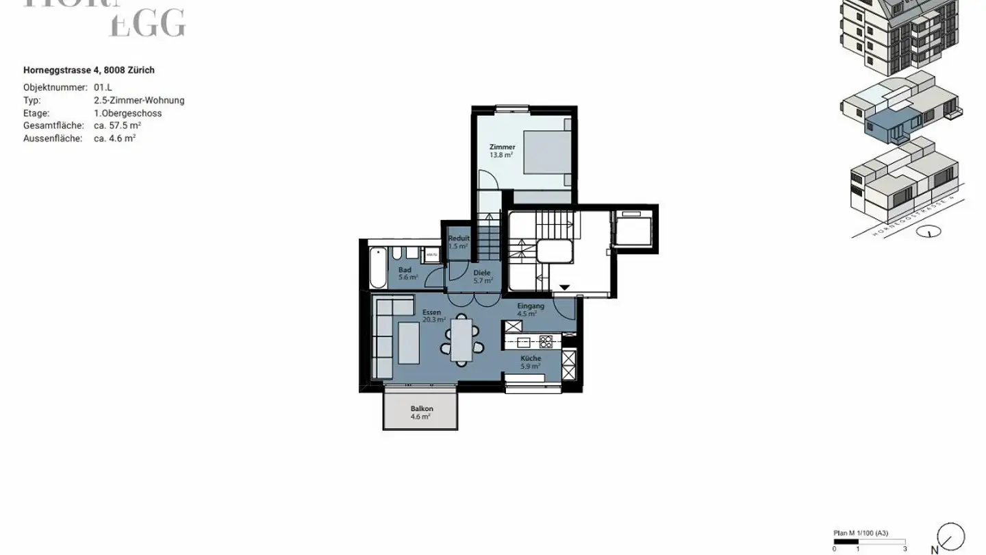 Apartment for rent - Horneggstrasse 4, 8008 Zürich - Photo 2