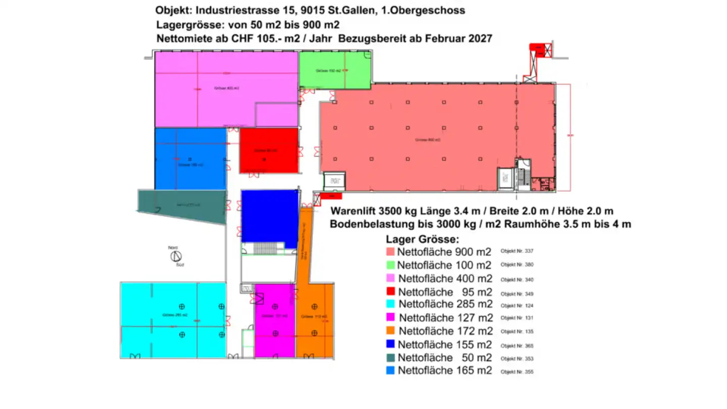 Lagerraum mieten - Industriestrasse 15, 9015 St. Gallen - Foto 3