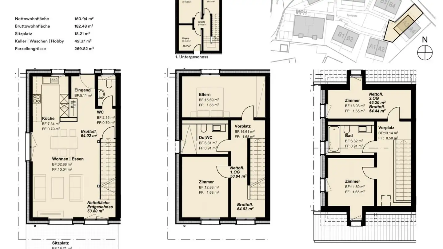 Doppelhaushälfte kaufen - Schmittengasse, 8414 Buch am Irchel - Foto 2
