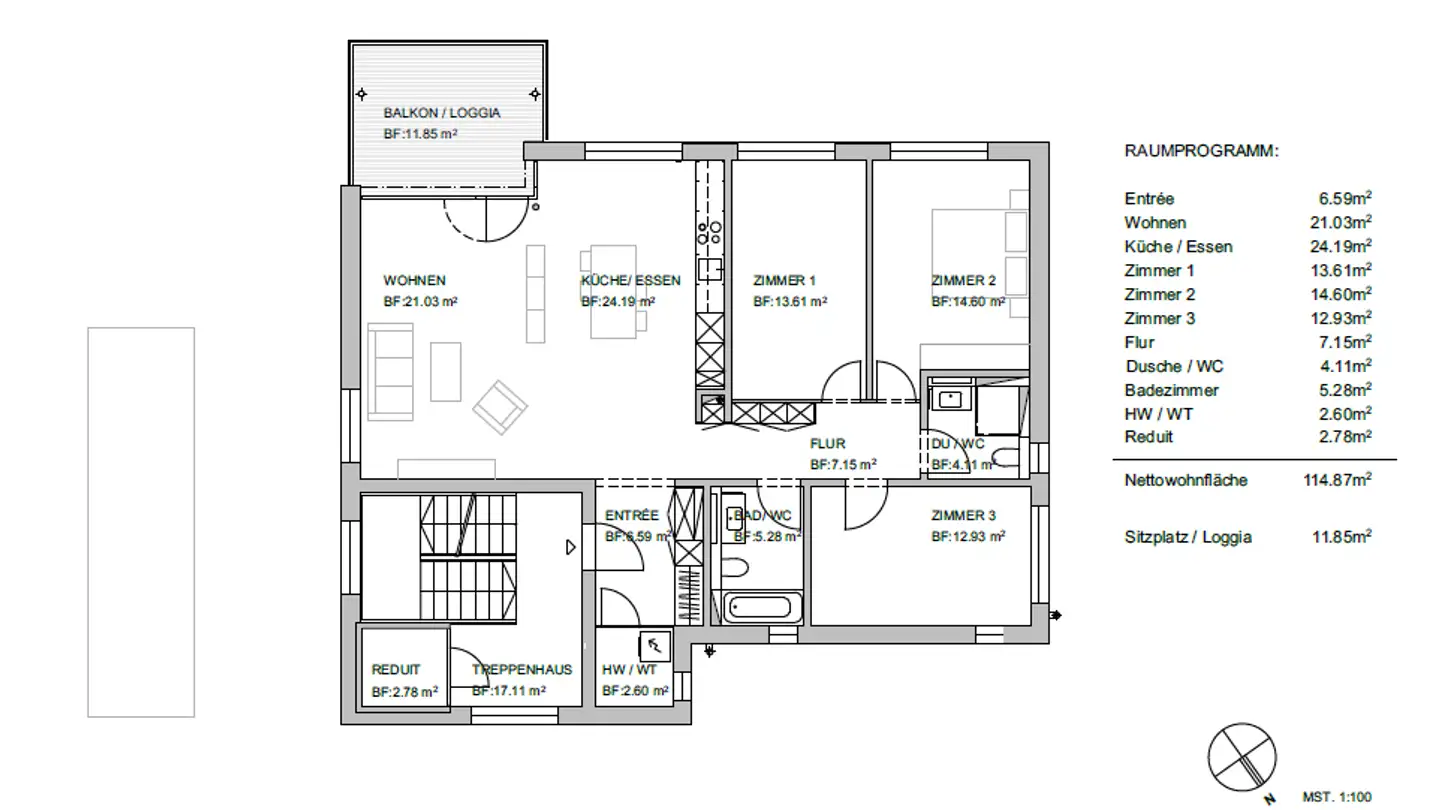 Appartement à louer - Aegertenstrasse 36, 3210 Kerzers - Photo 3