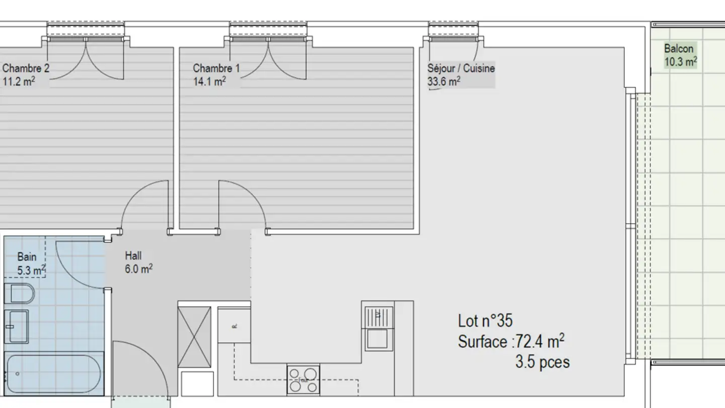 Appartement à louer - Chemin Des Sauges 30, 1018 Lausanne - Photo 2