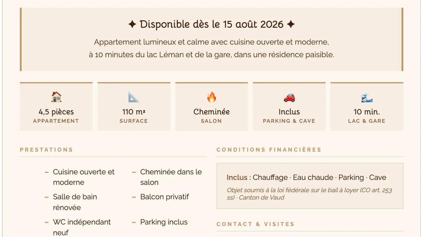 Apartment for rent - Route De La Versoix 6b, 1185 Mont-sur-Rolle