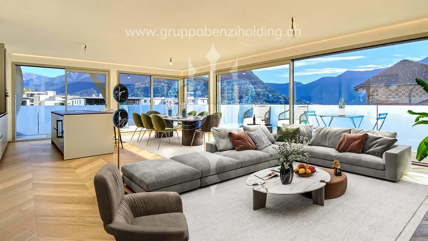 Penthouse for sale - Via Al Ponte 25, 6900 Massagno