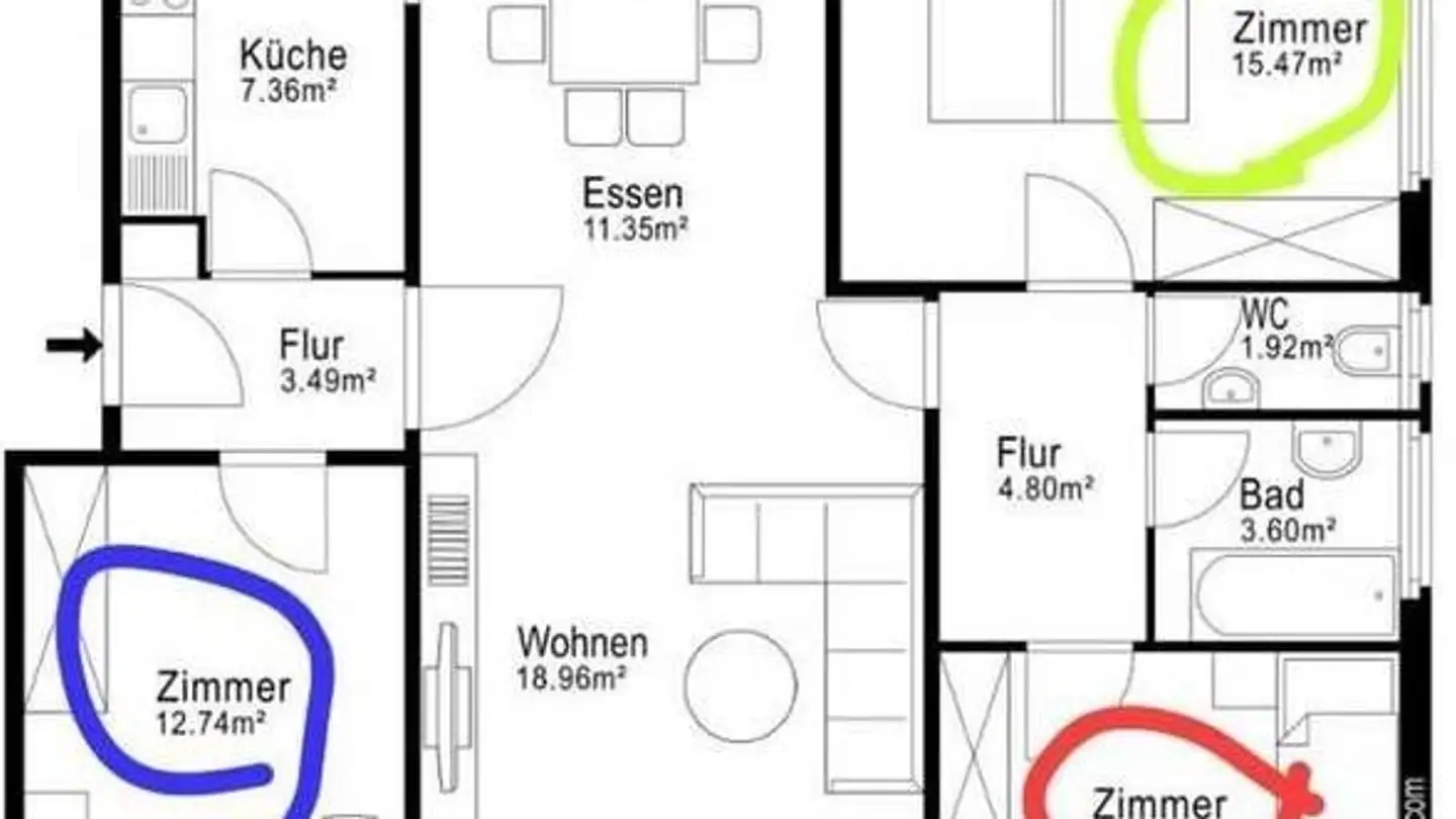 Single room for rent - Würzenbachhalde 7, 6006 Luzern - Photo 2