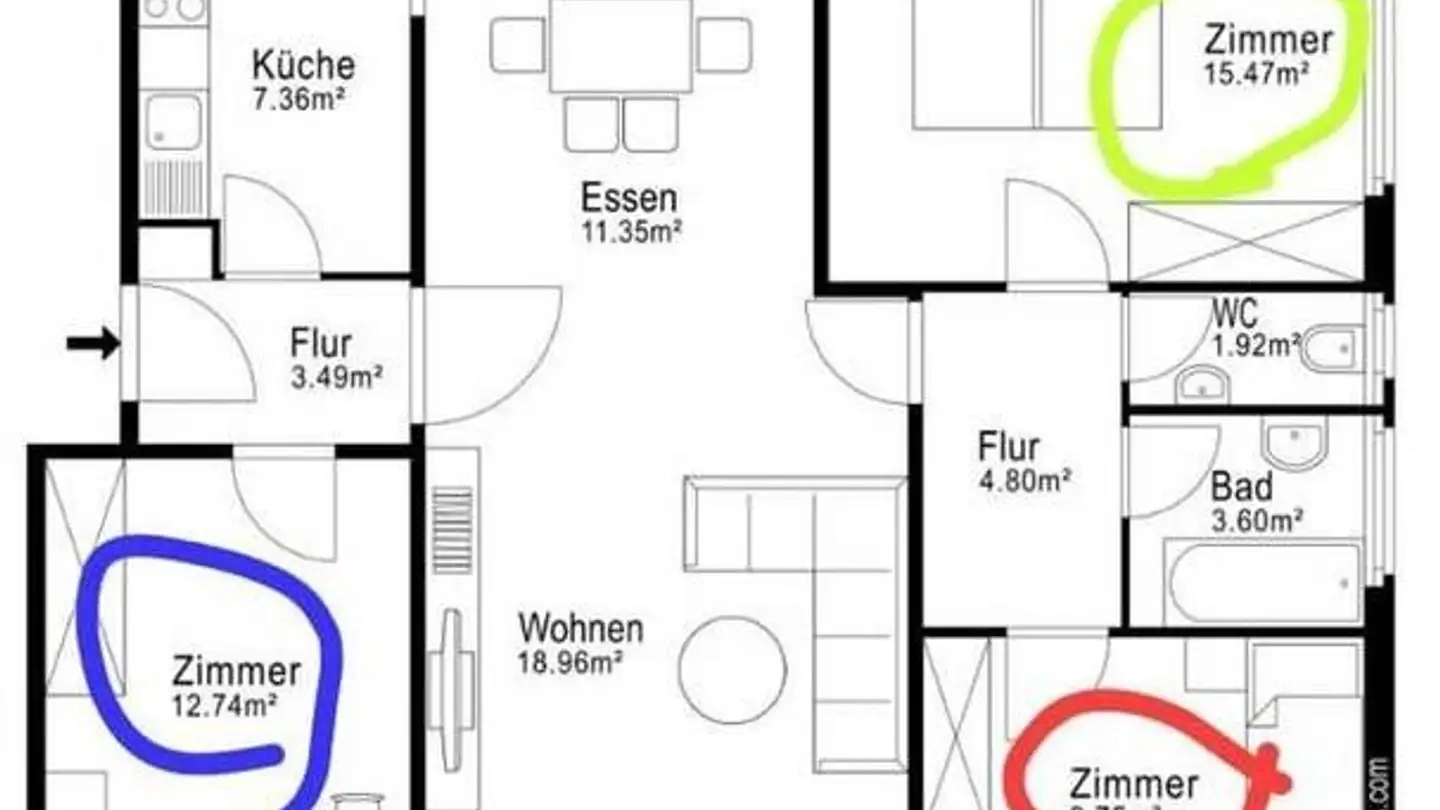 Zimmer mieten - Würzenbachhalde 7, 6006 Luzern - Foto 2