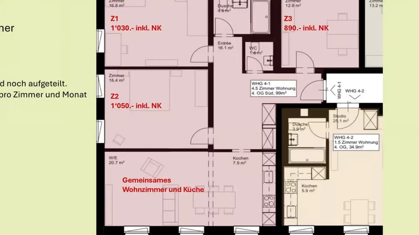 Stanza singola in affitto - Löwenstrasse 7, 6004 Luzern - Foto 2