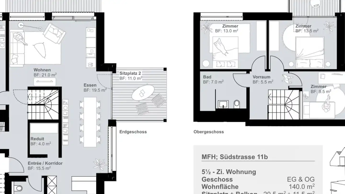 Duplex à louer - Südstrasse 11, 8800 Thalwil - Photo 2