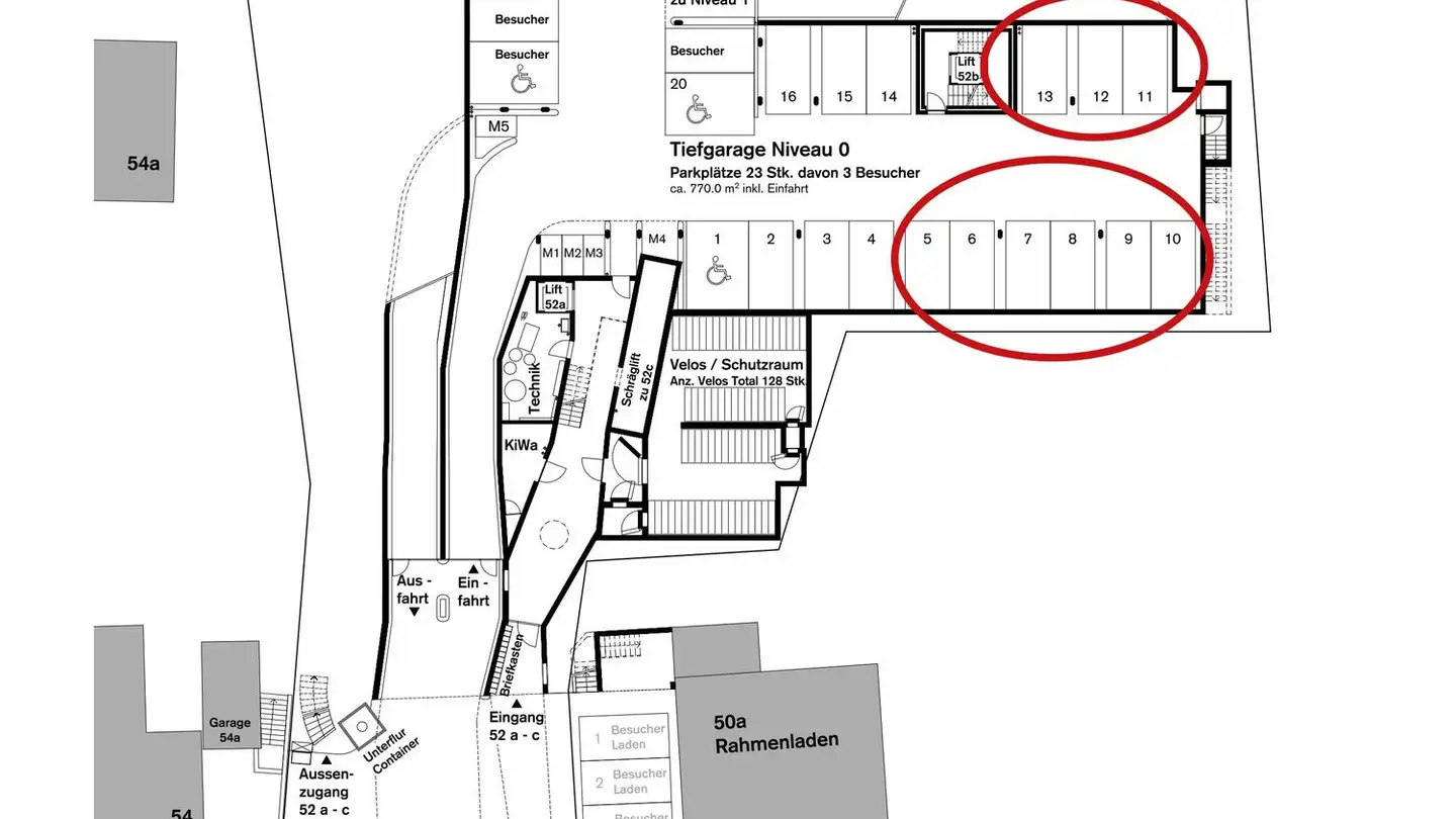 Underground parking space for rent - Schlosstalstrasse 52, 8406 Winterthur