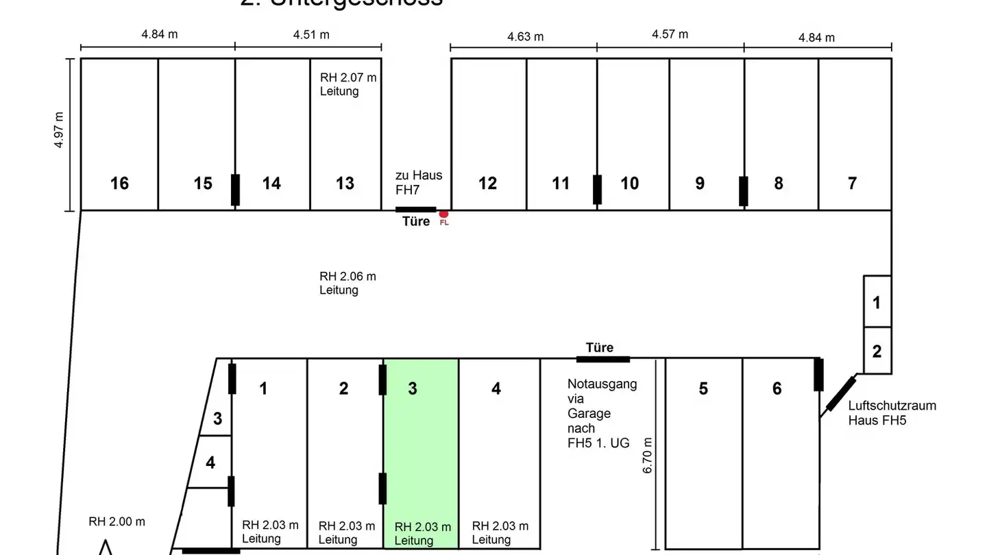 Underground parking space for rent - Ferdinand-Hodler-Strasse 7, 8049 Zürich