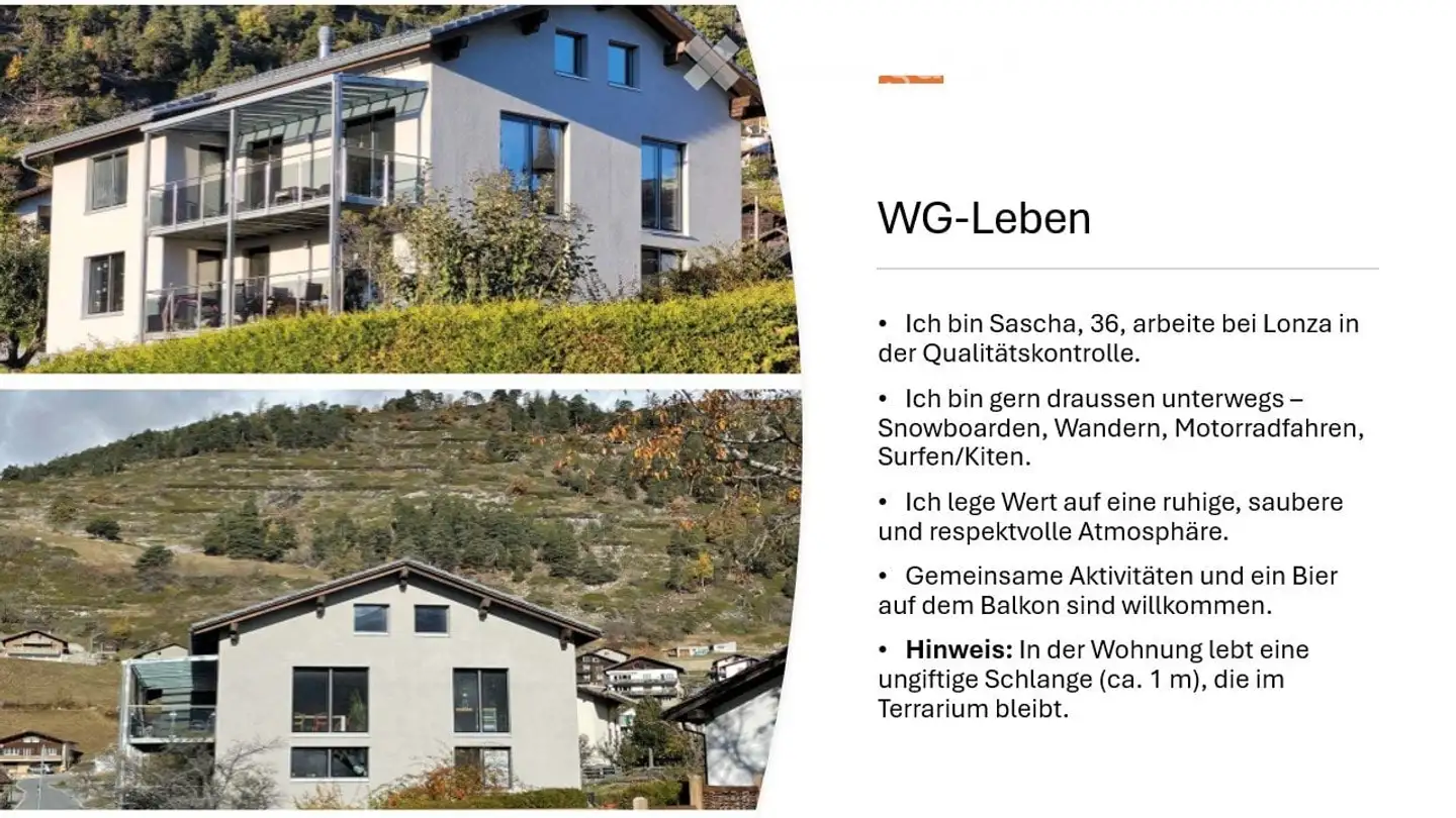 Stanza singola in affitto - Hauptstrasse 40, 3957 Erschmatt - Photo 3