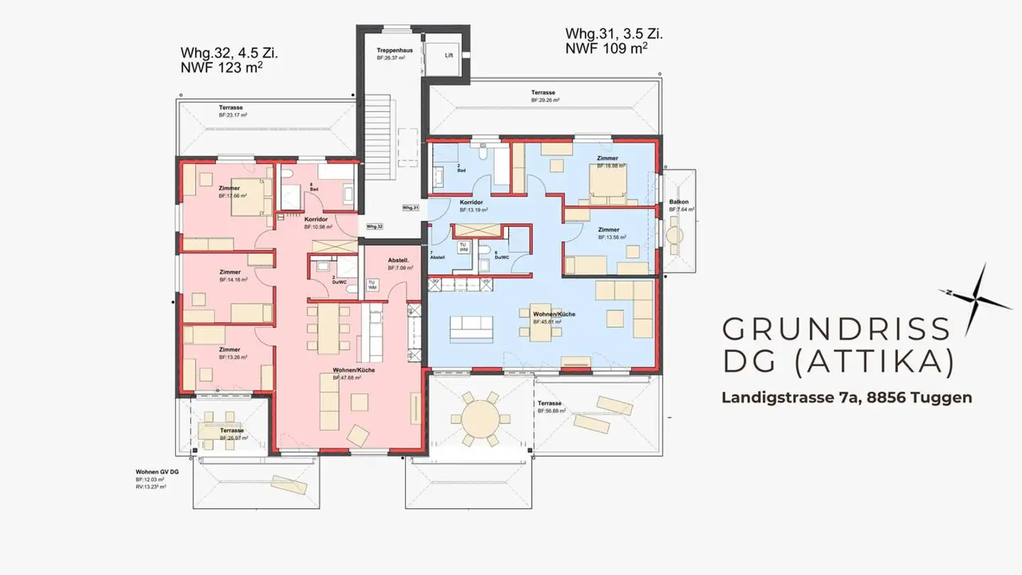 Attique à louer - Landigstrasse 7, 8856 Tuggen - Photo 4