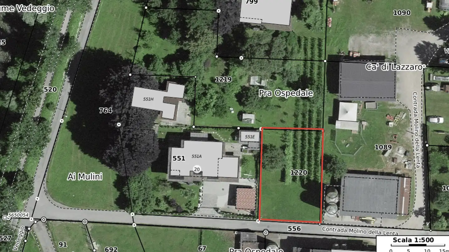 Terrain constructible à vendre - Contrada Molino della Lénta 18, 6934 Bioggio