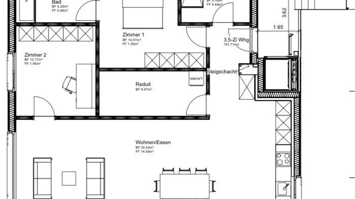 Wohnung mieten - Glärnischstrasse 33, 8600 Dübendorf - Foto 3
