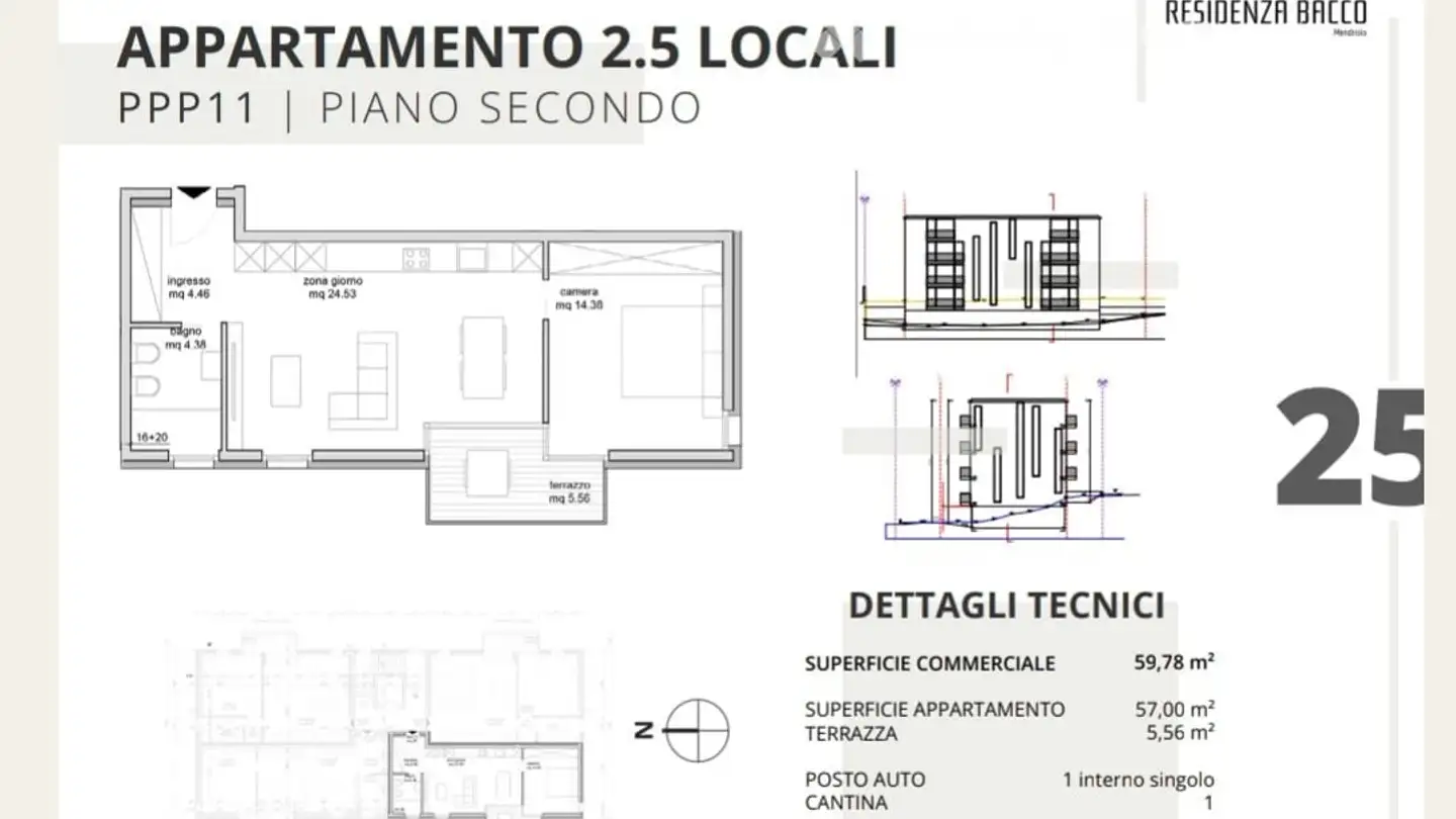 Wohnung mieten - Viale alle Cantine, 6850 Mendrisio - Foto 2