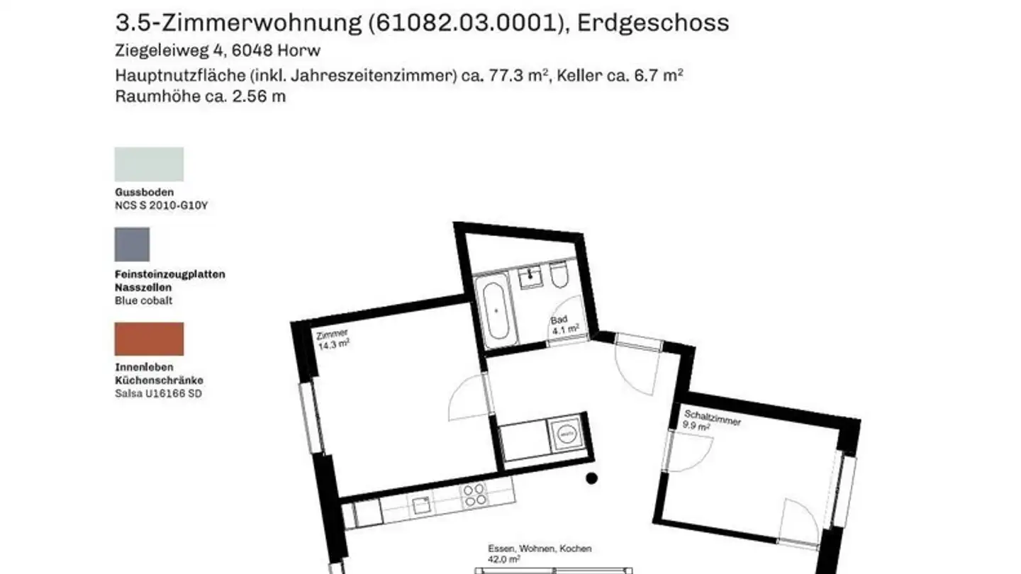 Appartement à louer - Ziegeleiweg 4, 6048 Horw - Photo 2