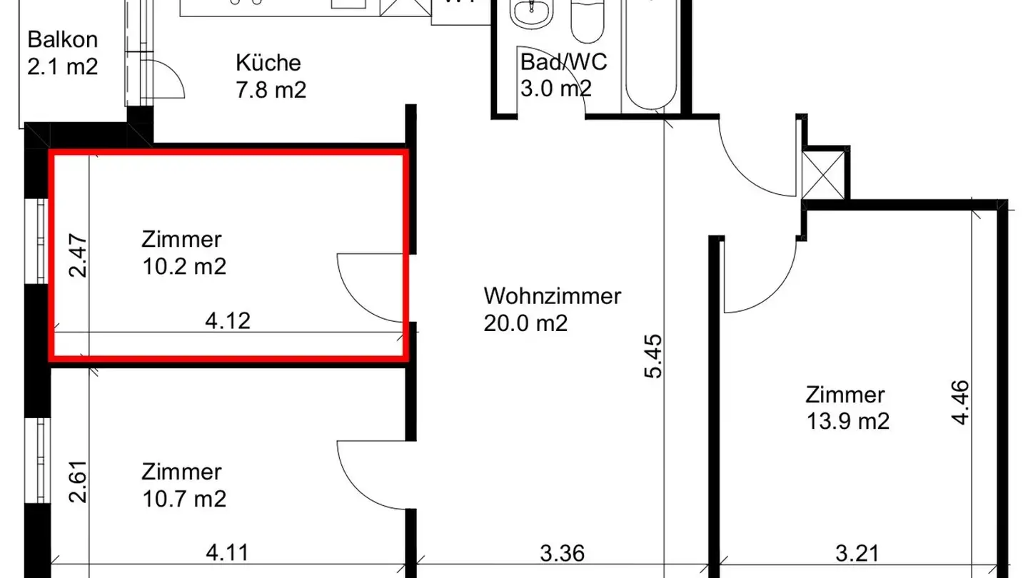 Stanza singola in affitto - 6003 Luzern - Photo 2