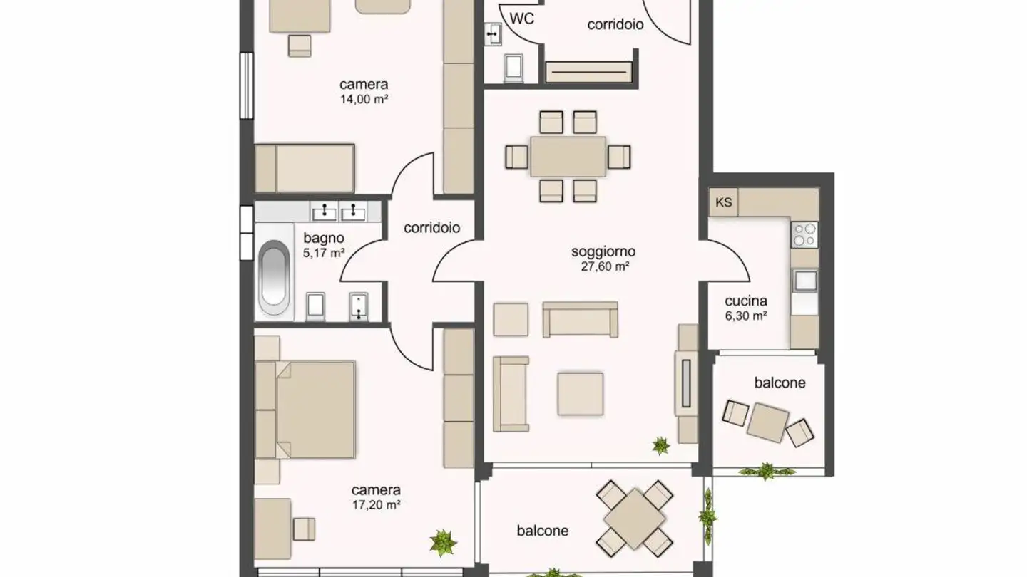 Wohnung mieten - Via Francesco Borromini 19, 6850 Mendrisio - Foto 2