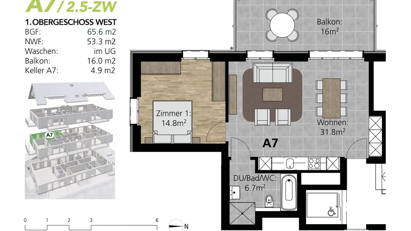 Appartement à louer - Rütihubelweg 2, 3634 Thierachern - Photo 2