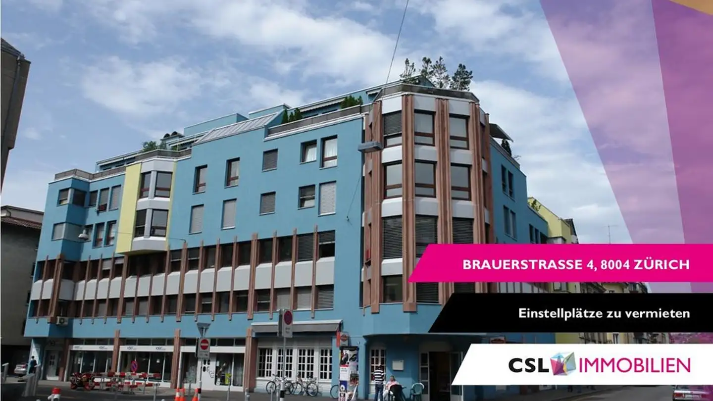 Place de parking souterraine à louer - Brauerstrasse, 8004 Zürich