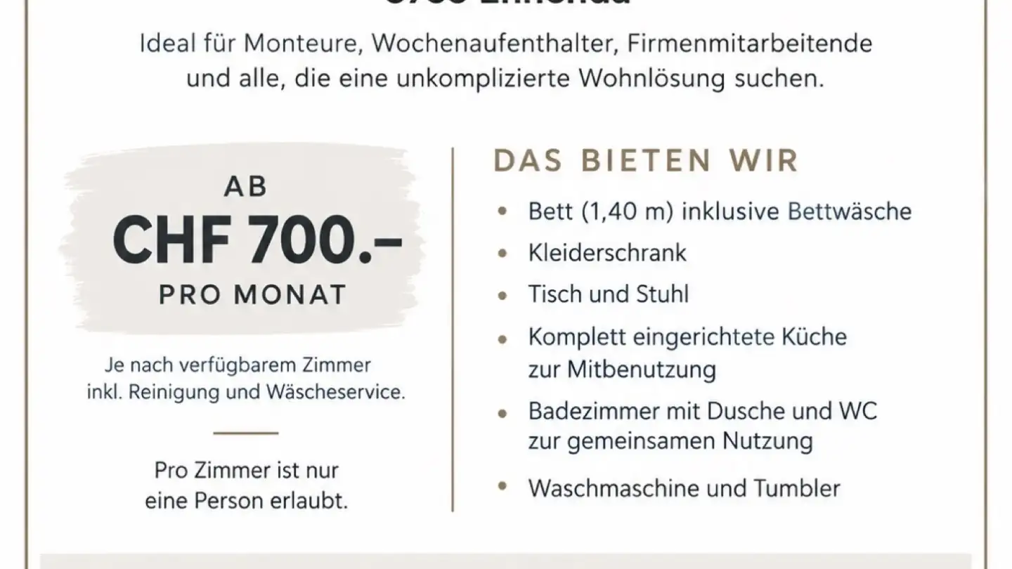 Zimmer mieten - 8755 Ennenda