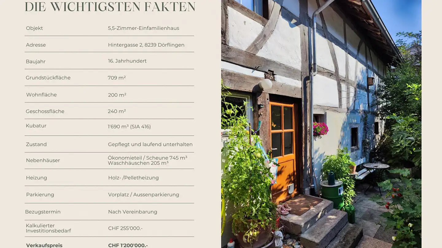 Single house for sale - Hintergasse 2, 8239 Dörflingen - Photo 2