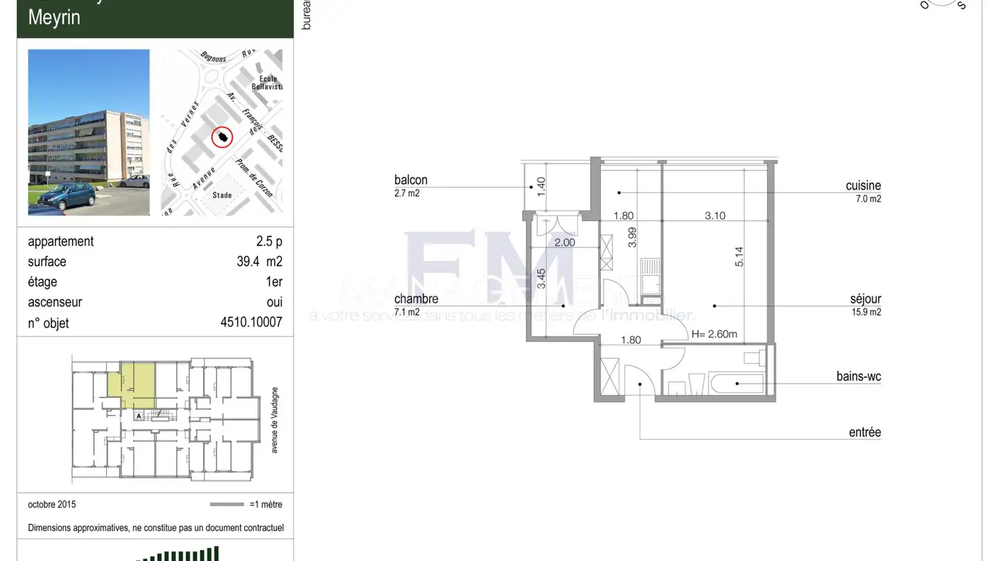 Wohnung mieten - Avenue De Vaudagne 35, 1217 Meyrin - Foto 3