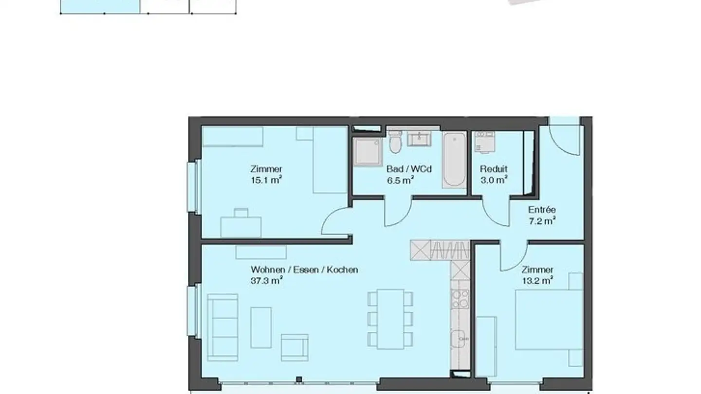 Wohnung mieten - Seonerstrasse 7, 5704 Egliswil - Foto 3
