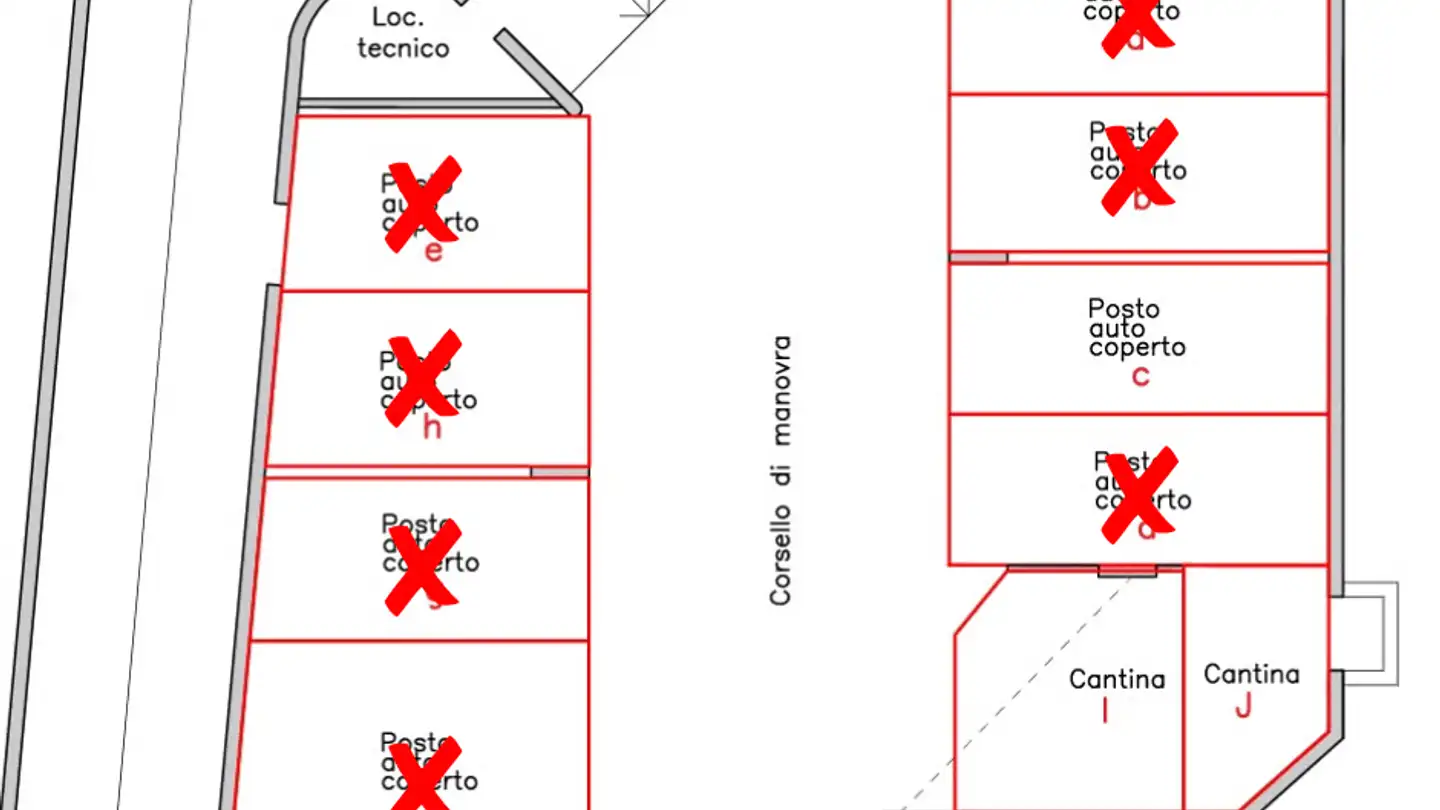 Covered parking space for rent - Viale Filippo Reina, 6982 Agno - Photo 4