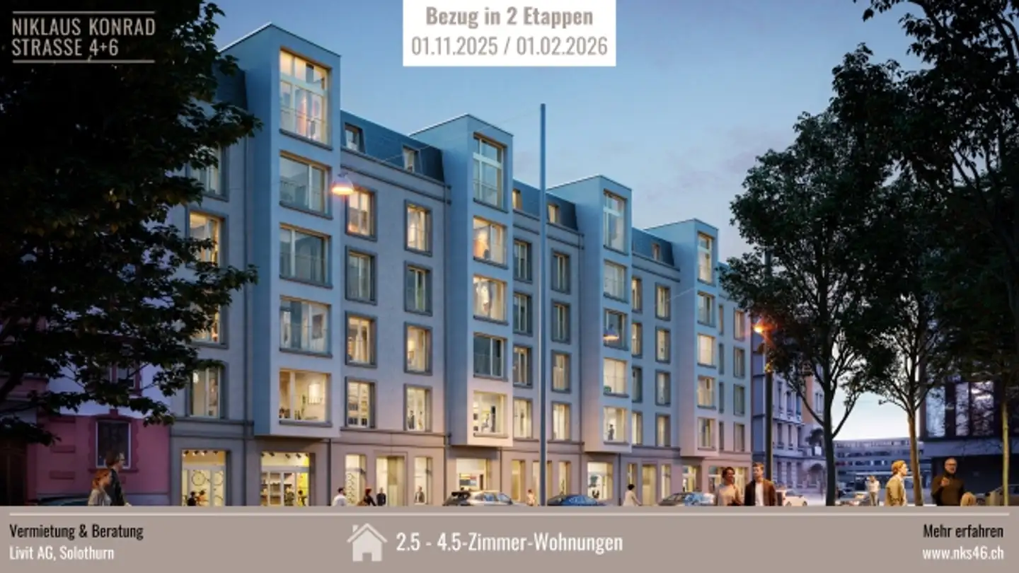 Wohnung mieten - Niklaus Konrad-Strasse 6, 4500 Solothurn