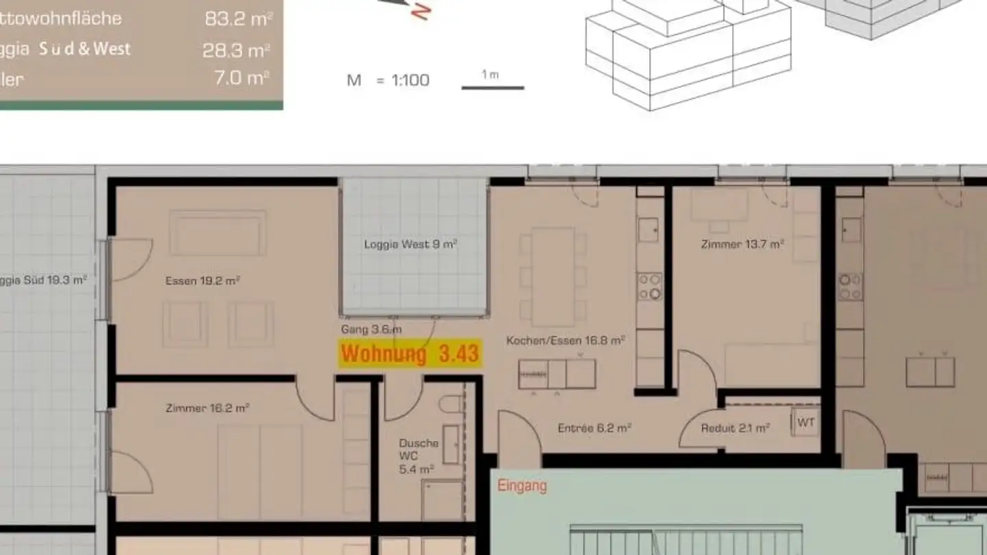 Wohnung mieten - Unter Sidhalden 3, 6010 Kriens - Foto 4