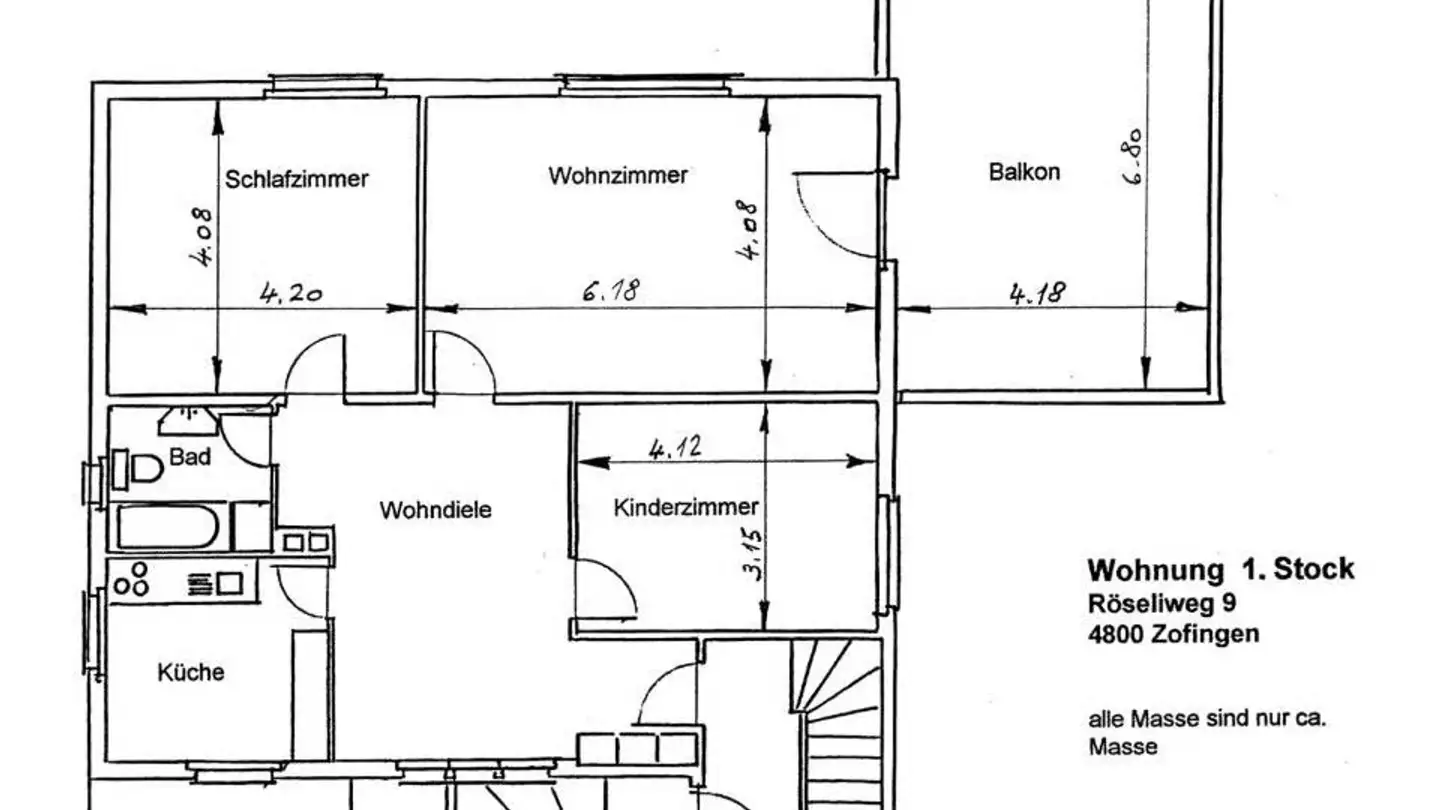 Appartement à louer - Röseliweg 9, 4800 Zofingen