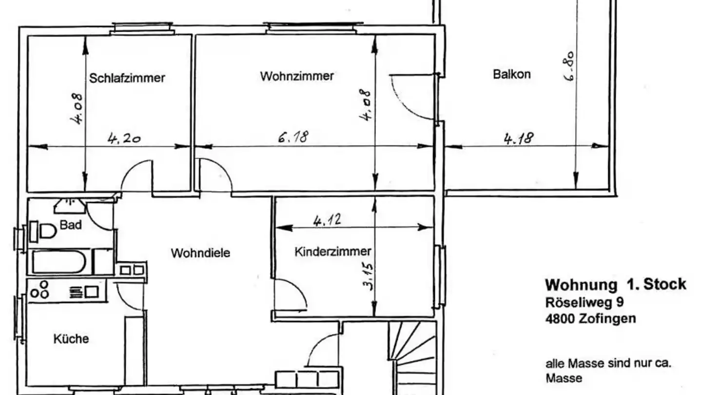 Wohnung mieten - Röseliweg 9, 4800 Zofingen