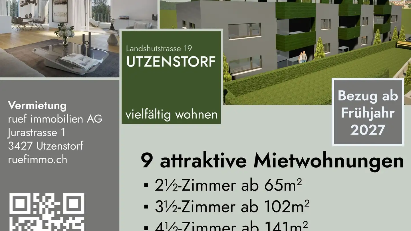 Wohnung mieten - Landshutstrasse 19, 3427 Utzenstorf
