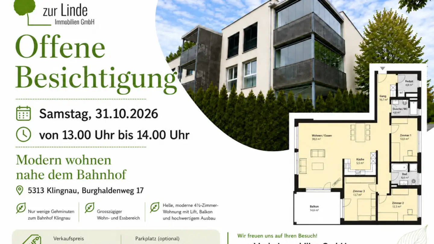 Appartement à vendre - Burghaldenweg 17, 5313 Klingnau