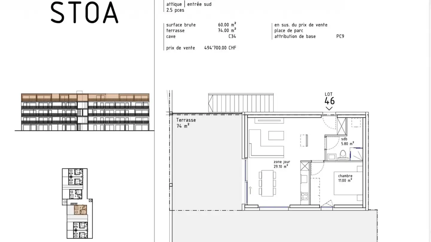 Attique à vendre - 1994 Aproz (Nendaz) - Photo 2