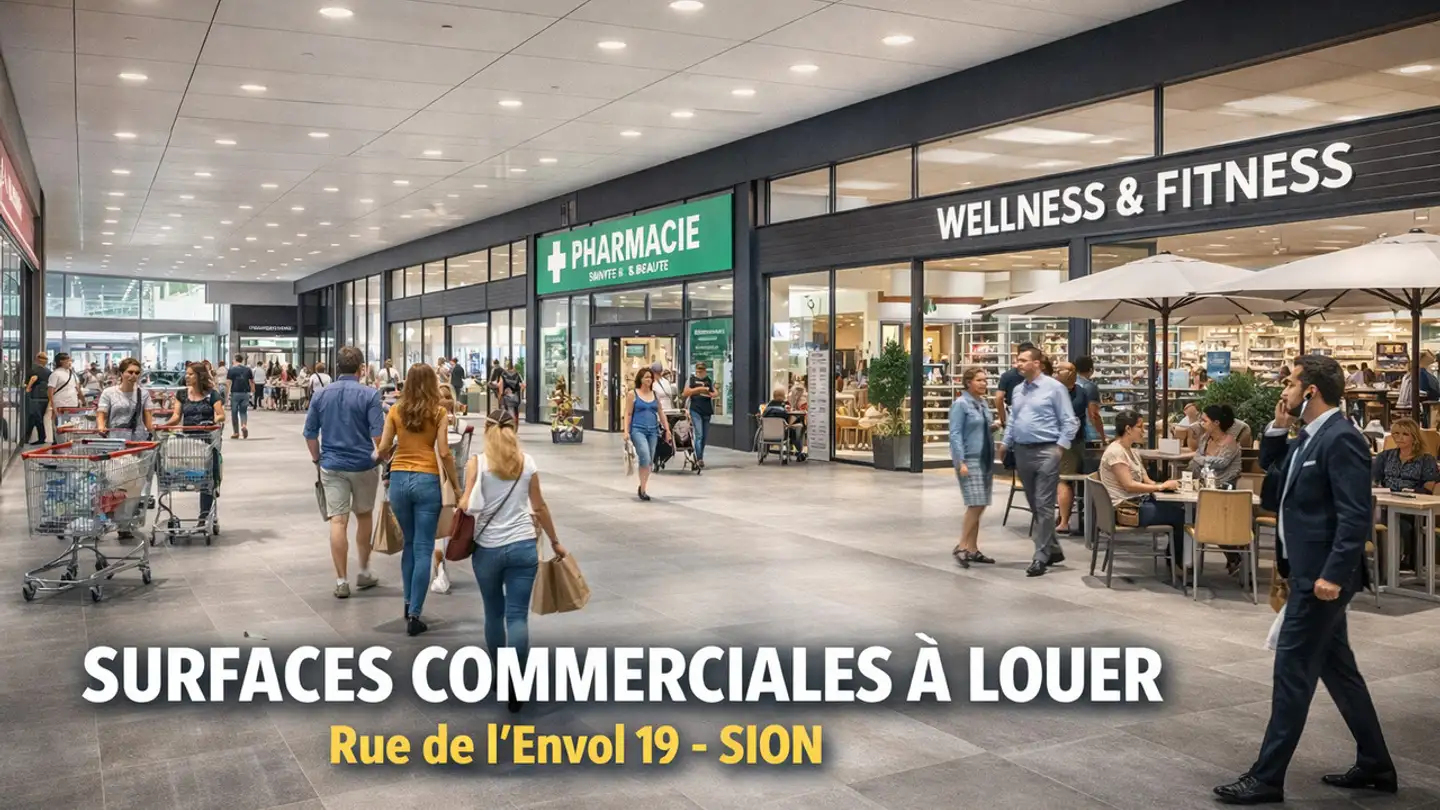 Shop for rent - Rue de l'Envol 19, 1950 Sion