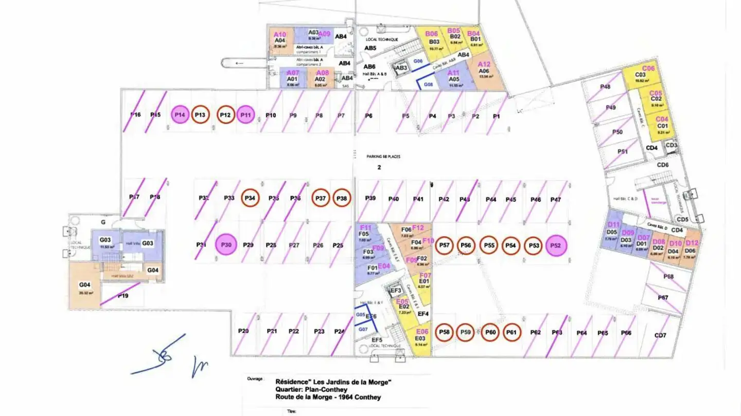 Underground parking space for rent - Rue Centrale, 1964 Conthey