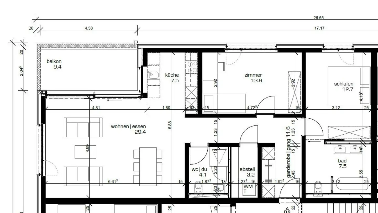 Wohnung mieten - Wislistrasse 1d, 9442 Berneck - Foto 3