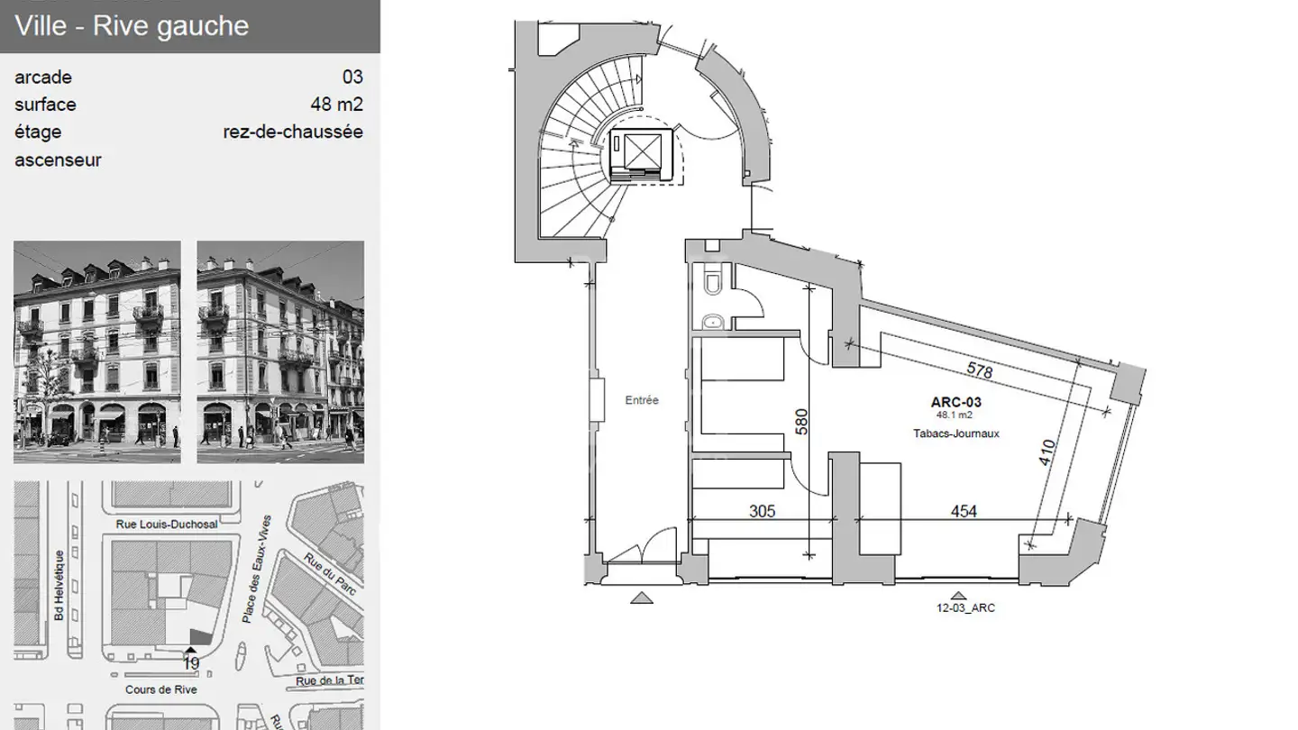 Arkade mieten - Cours De Rive 19, 1207 Genève - Foto 3