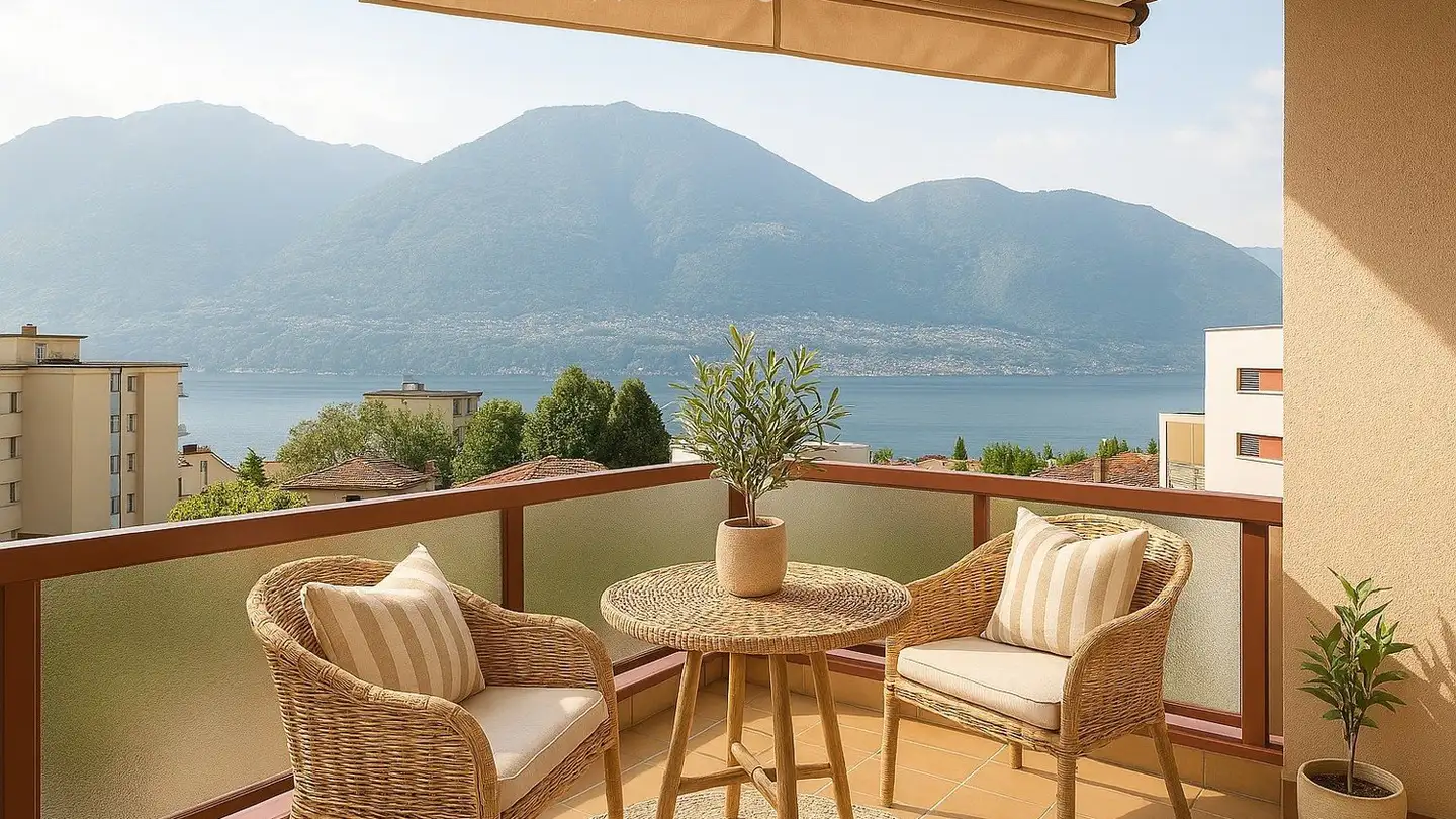 Appartement à louer - Via Giuseppe Motta 16, 6648 Minusio
